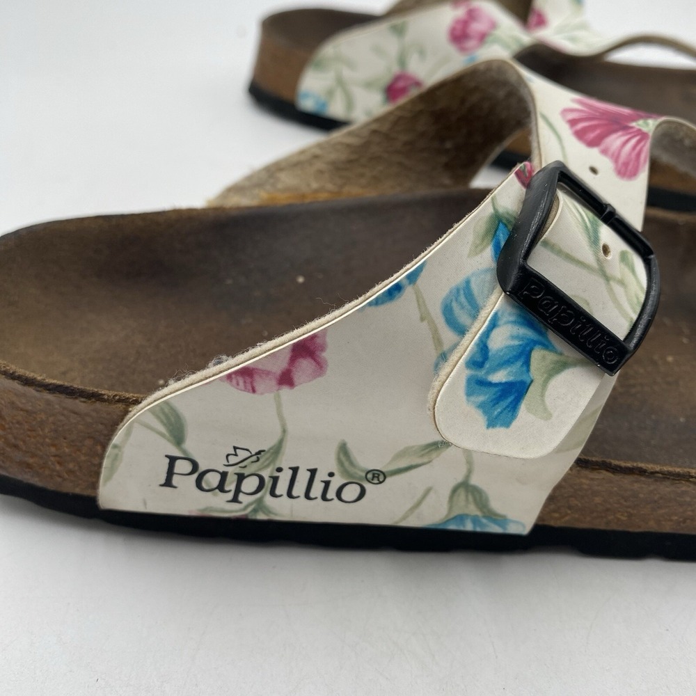 Papillio By Birkenstock Gizeh White Floral Platform Thong Sandals US 10 SEE PICS - Picture 2 of 15